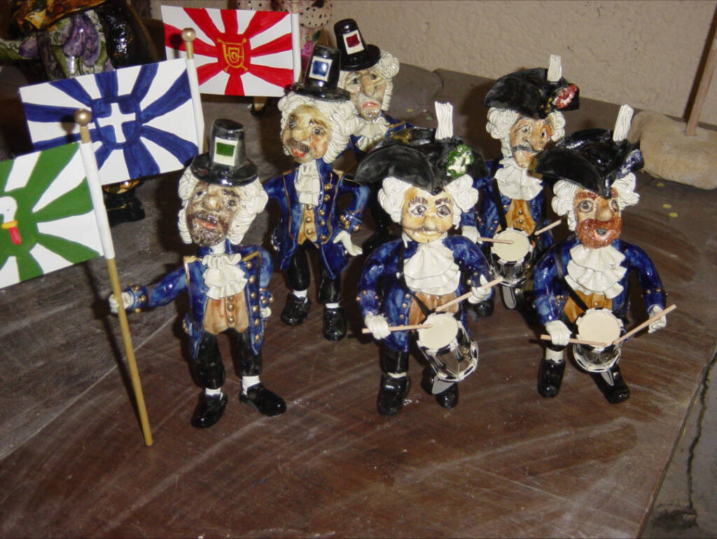 Vogel Gryff. Tambouren und Bannerträgern