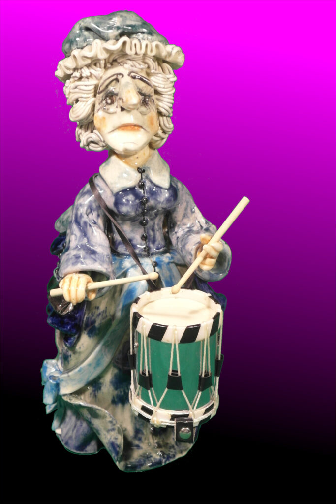 Basler Fasnachtsfigur Alti Dante als Trommler