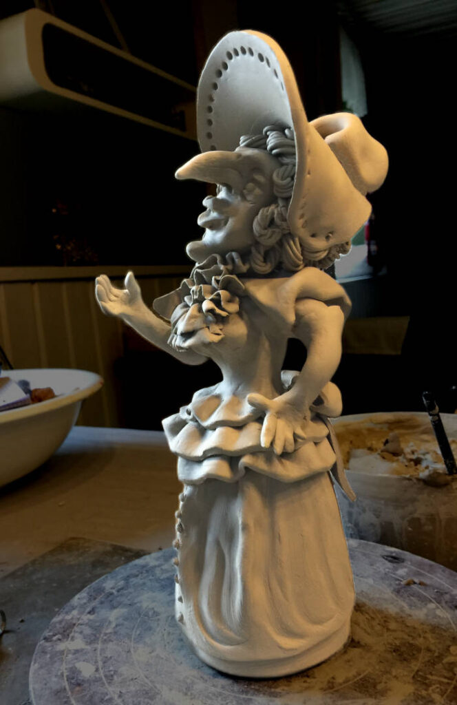 Basler Fasnachtsfigur Alti Dante roh.