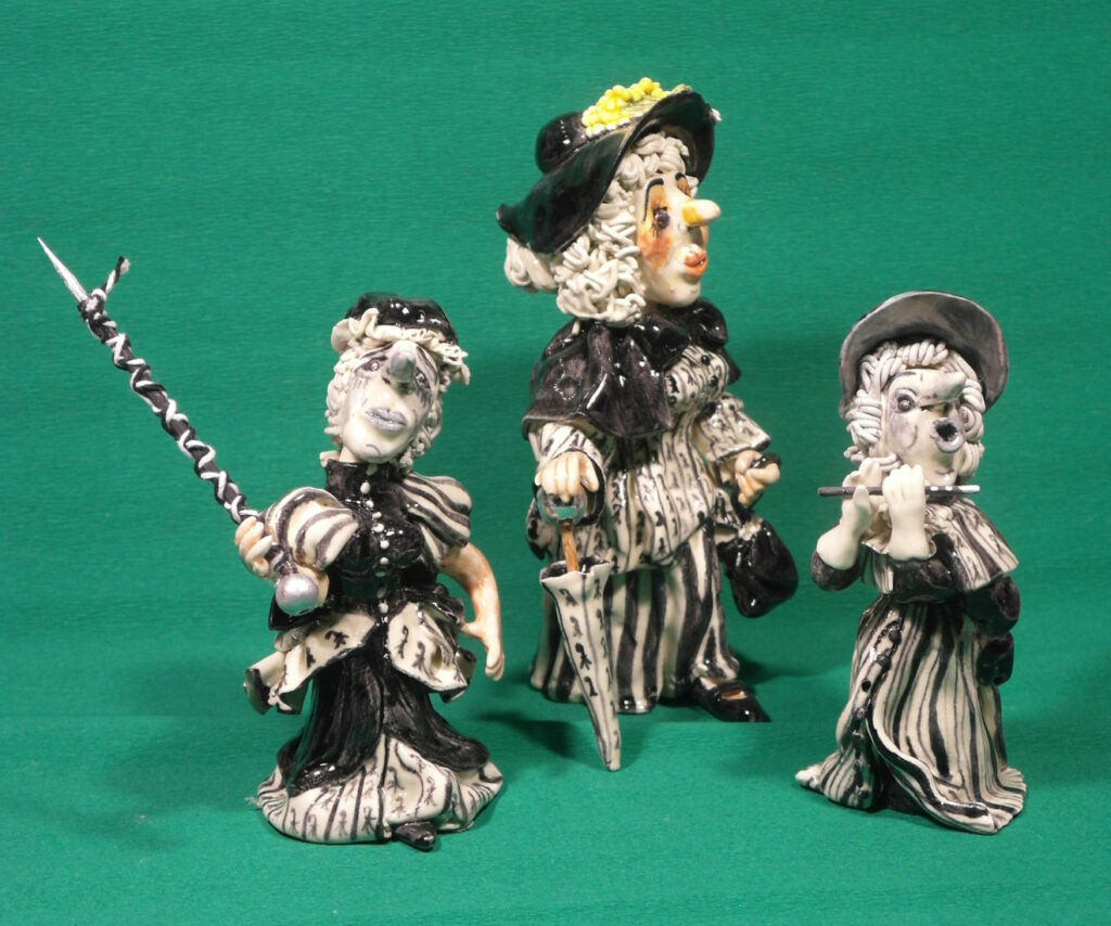 Basler Fasnachtsfigur Alti Dante x3