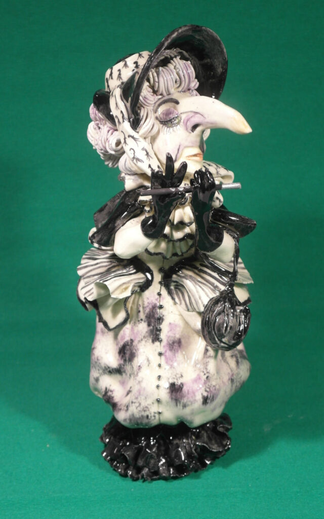 Basler Fasnachtsfigur Alti Dante mit Piccolo