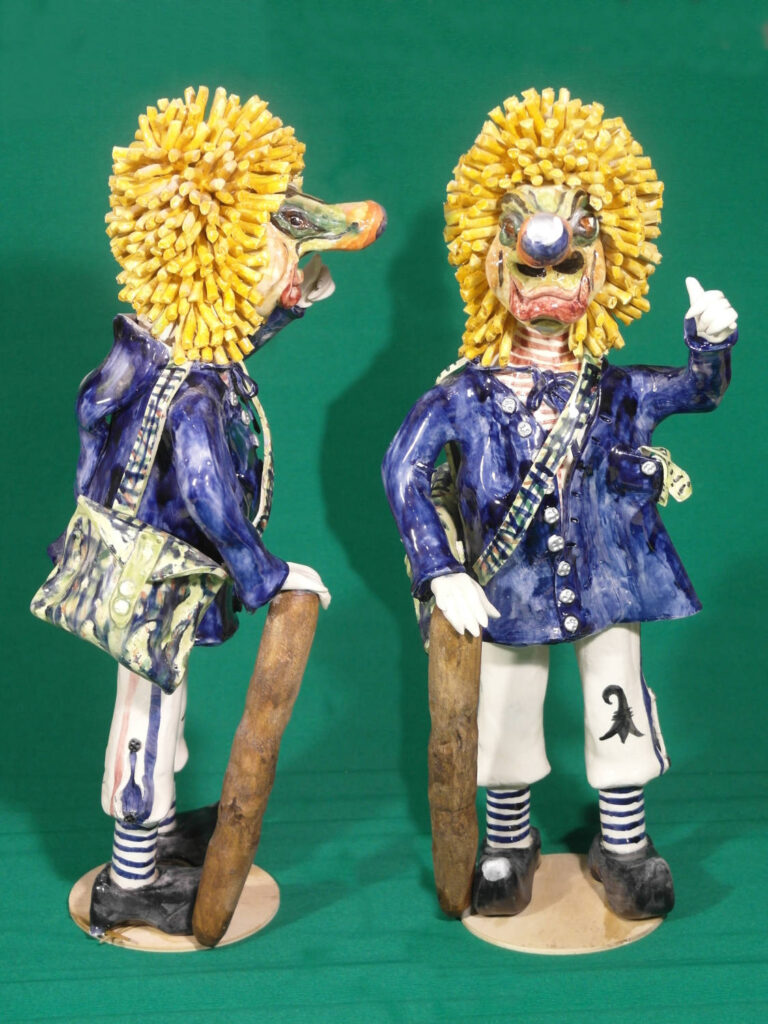 Basler Fasnachtsfigur Waggis mit Knüppel