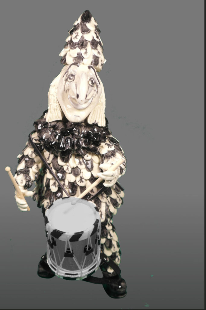 Fasnachtsfigur Bajass-Trommler