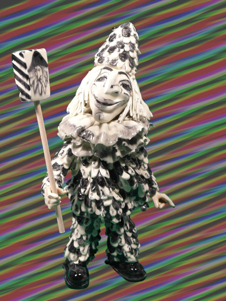 Blätzlibajass mit Laterne Fasnachtsfigur