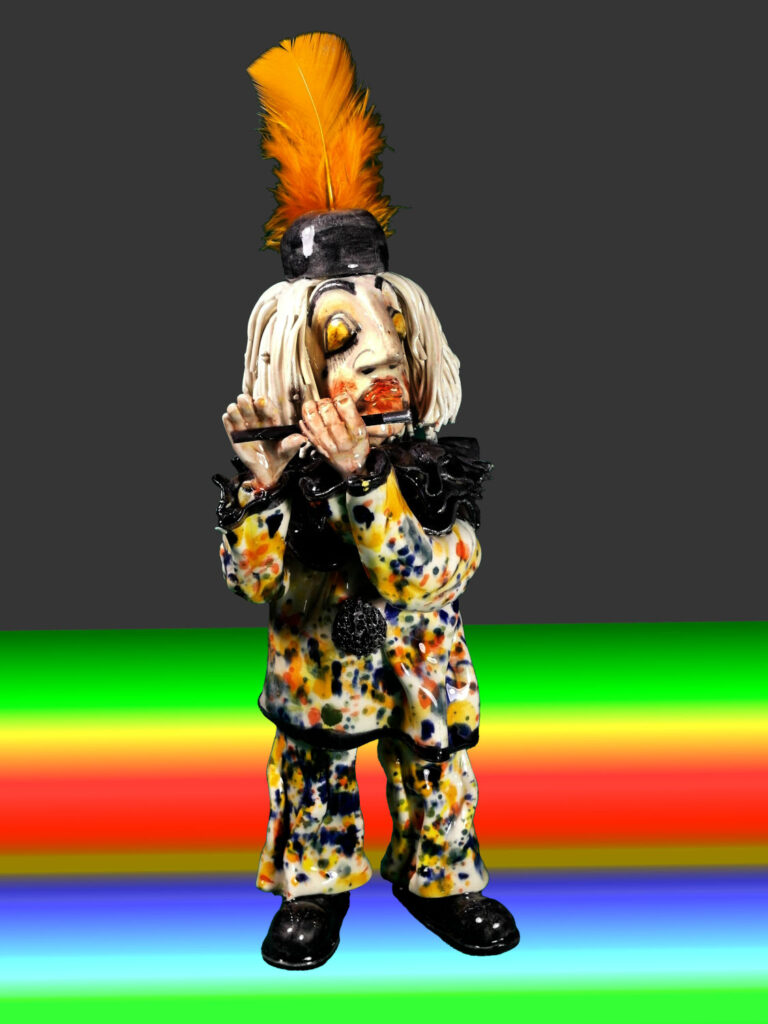 Pierrot in Bunt. Basler Fasnachtsfigur 